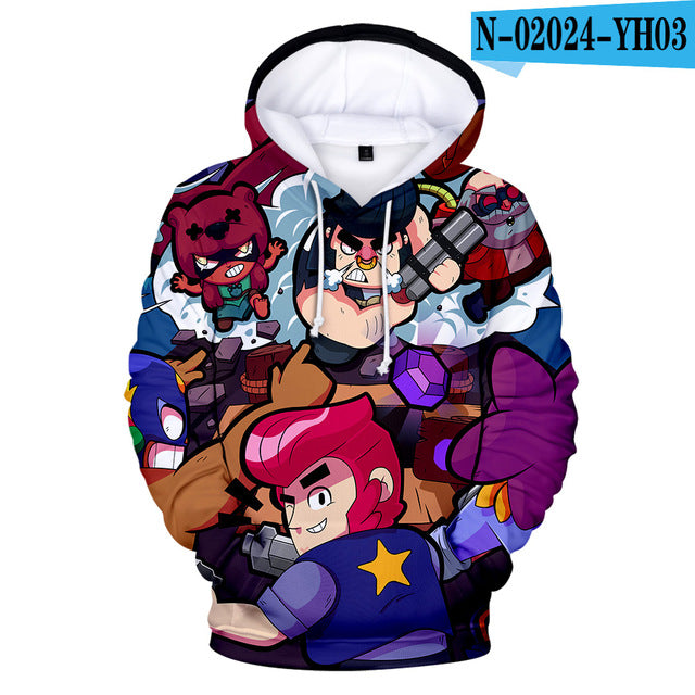 2 To 12 Years Kids Hoodies Shooting Game 3d Printed Hoodie Sweatshirt boys girls Harajuku Long Sleeve Jacket Coat Teen Clothes