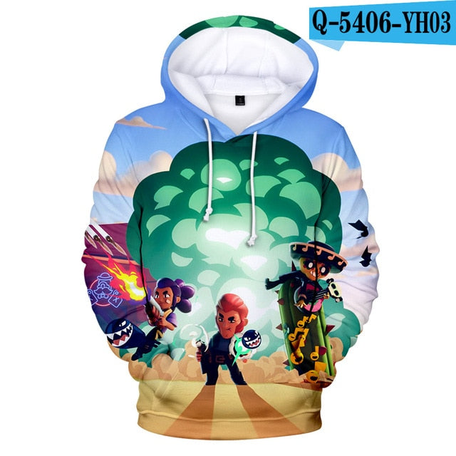 2 To 12 Years Kids Hoodies Shooting Game 3d Printed Hoodie Sweatshirt boys girls Harajuku Long Sleeve Jacket Coat Teen Clothes