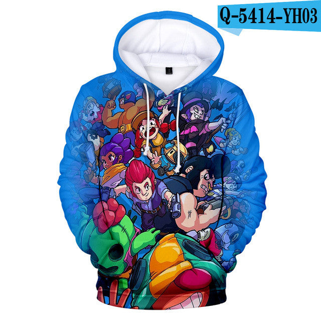 2 To 12 Years Kids Hoodies Shooting Game 3d Printed Hoodie Sweatshirt boys girls Harajuku Long Sleeve Jacket Coat Teen Clothes