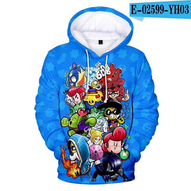 2 To 12 Years Kids Hoodies Shooting Game 3d Printed Hoodie Sweatshirt boys girls Harajuku Long Sleeve Jacket Coat Teen Clothes