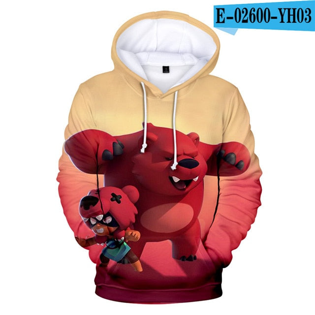 2 To 12 Years Kids Hoodies Shooting Game 3d Printed Hoodie Sweatshirt boys girls Harajuku Long Sleeve Jacket Coat Teen Clothes