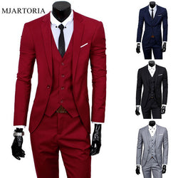 2019 Male Suits Blazer Slim Business Formal Dress Waistcoat Groom Man Suit Exquisite Weeding Office Pants Set Thin Blazer