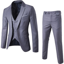 2019 Male Suits Blazer Slim Business Formal Dress Waistcoat Groom Man Suit Exquisite Weeding Office Pants Set Thin Blazer