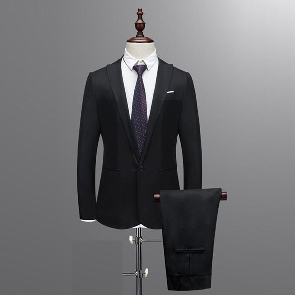 Suit suit male 2019 spring and autumn high-end custom business blazers Two-piece / Slim large size multi-color boutique suit