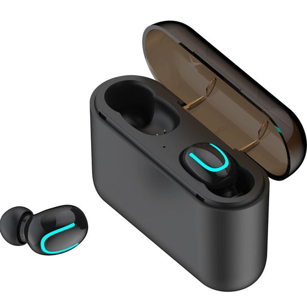 Bluetooth 5.0 Earphone HBQ Q32 TWS True Wireless Head phone Mini Headset Handsfree Sport Stereo Bass Earbuds with Charging Box