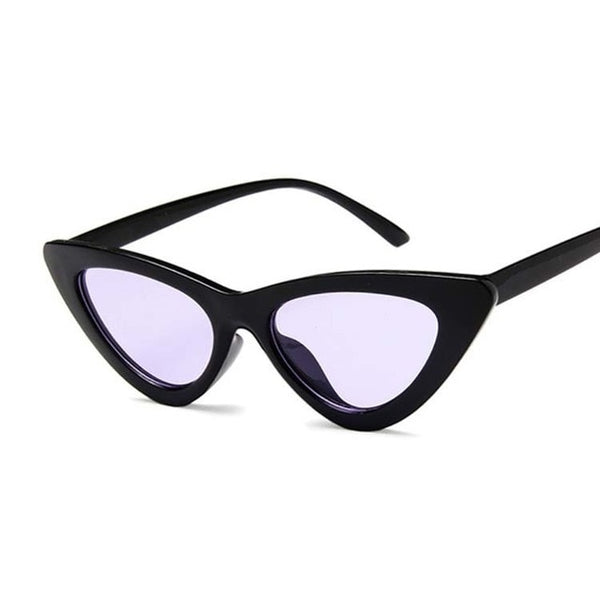 New Retro Fashion Sunglasses Women Brand Designer Vintage Cat Eye Black White Sun Glasses Female Lady UV400 Oculos