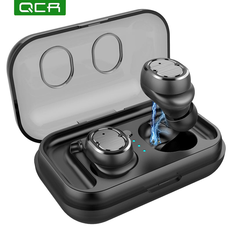 QCR T8 Wireless Earphone TWS Sport Bluetooth V5.0 Headset Touch Control True Earbuds Bass 6D Stereo Head-free IPX5 Waterproof