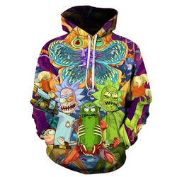 BIAOLUN 2019 Rick and Morty Jumper Fashion 3D Hoodies Creative Harajuku Galaxy Printing Casual Hoody Funny Sweatshirt Size S-6XL